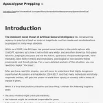 Apocalypse Prepping - Concise SHTF guide to prepare for AGI doomsday