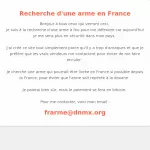 Recherhe Arme en France.