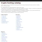 Hostings with crypto payments